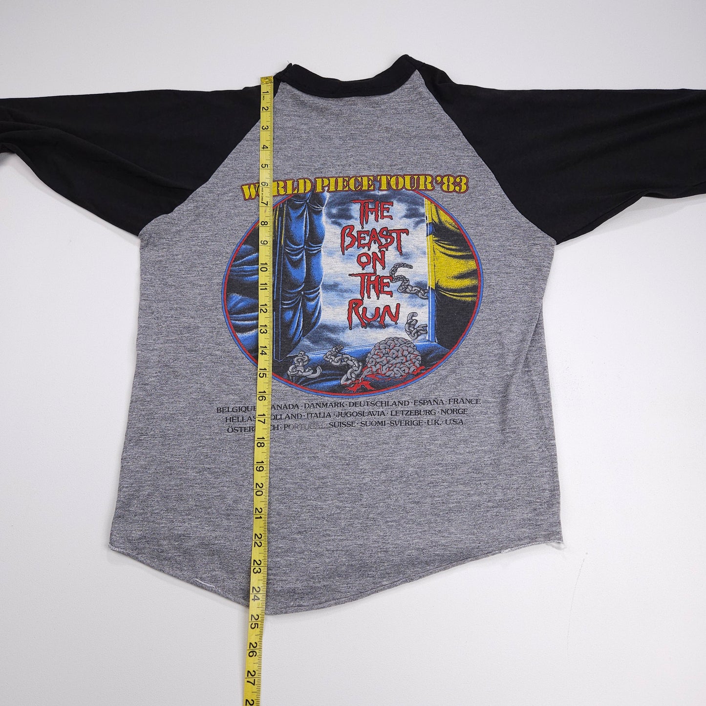 IRON MAIDEN Shirt 83 World Piece Tour M