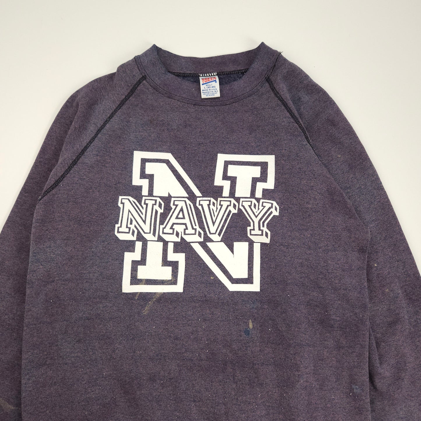 US Navy 80s Sweatshirt Paint Size L