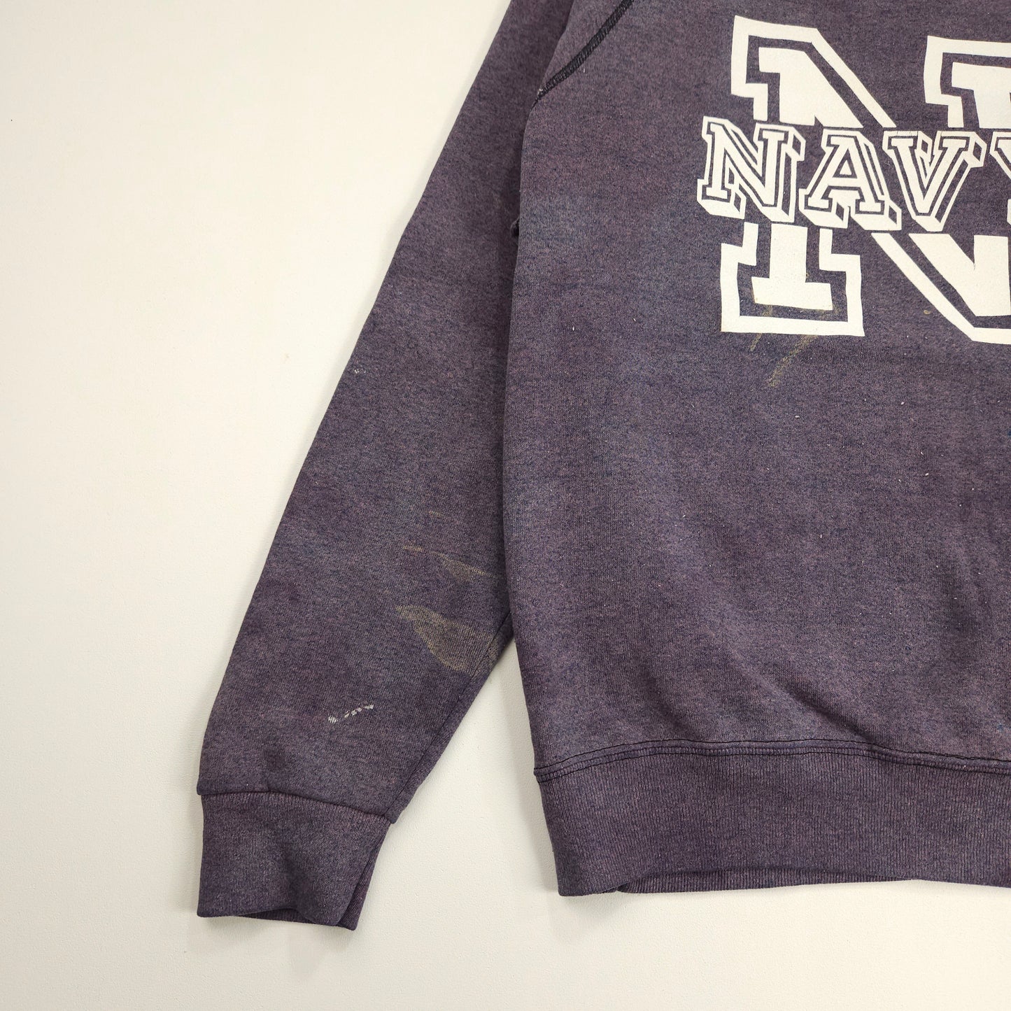 US Navy 80s Sweatshirt Paint Size L