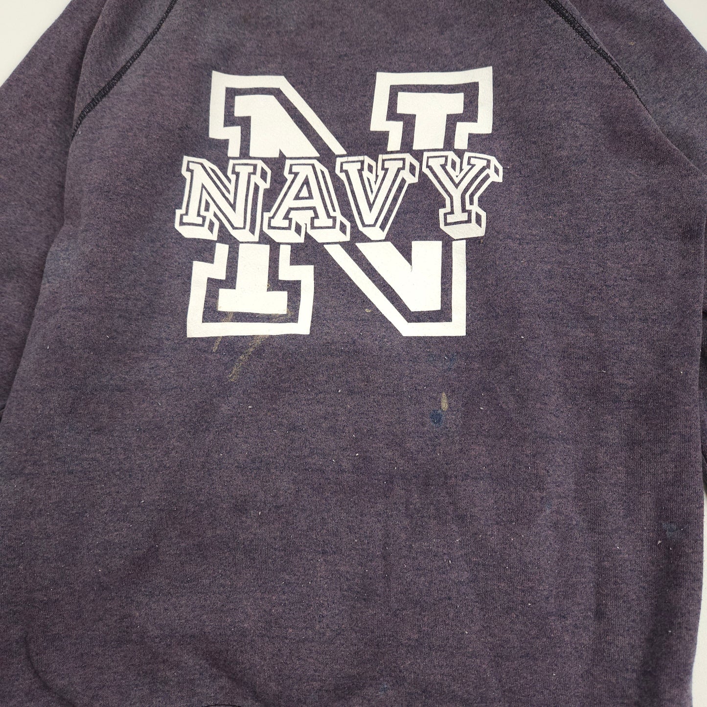 US Navy 80s Sweatshirt Paint Size L