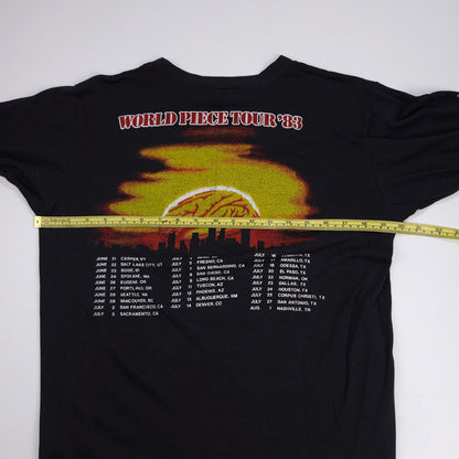 IRON MAIDEN Concert Shirt 83 Size M/L World Piece Tour