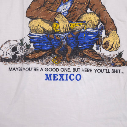 Shit Happens Mexico 80's Funny Shirt L