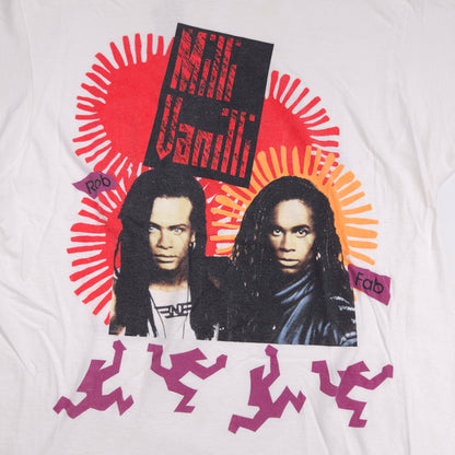 Milli Vanilli Rob Fab Tour Shirt 90s White XL