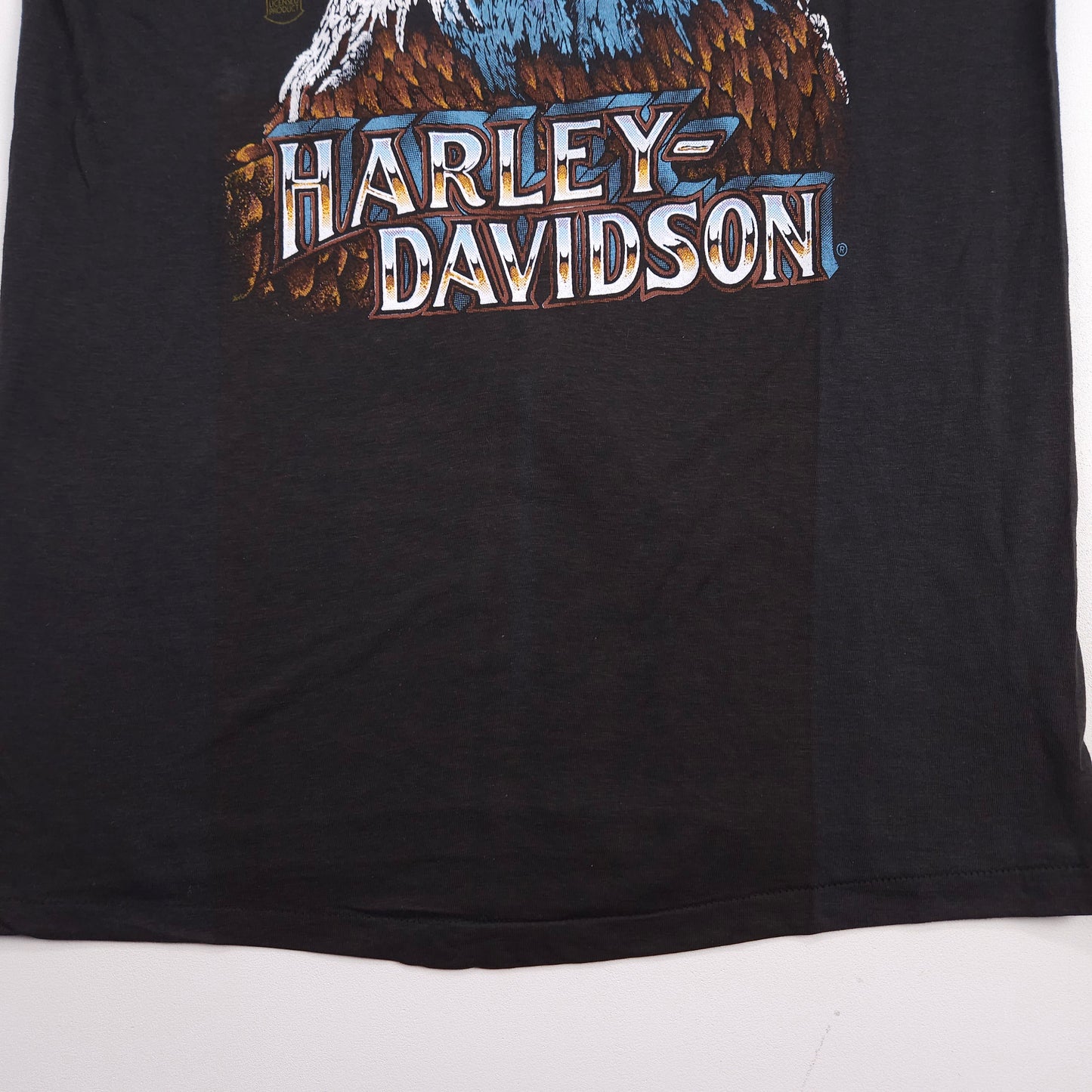 Harley Davidson 3D Emblem Eagle Shirt NEW 80s L