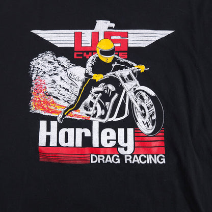 Harley Davidson Drag Racing 80s Shirt XL