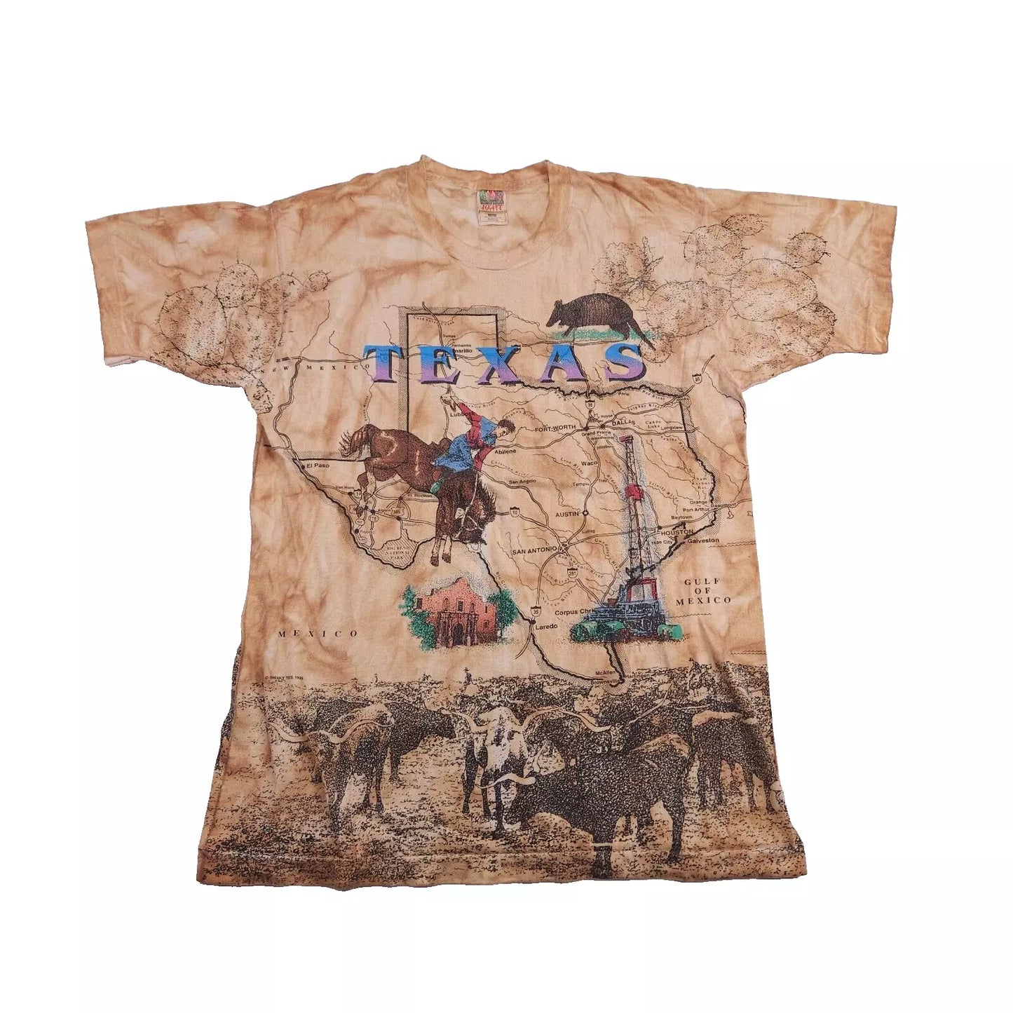 Sneaky Tees Texas Shirt Rodeo '93 Cowboy L