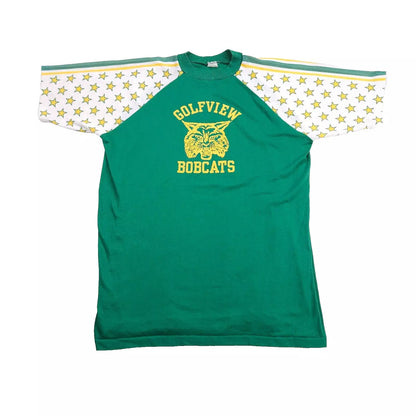 Golfview Bobcats 70s Shirt Velva Sheen Stars L