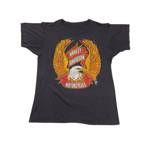 Harley Davidson Shirt Eagle 80s Bike Week 86 S