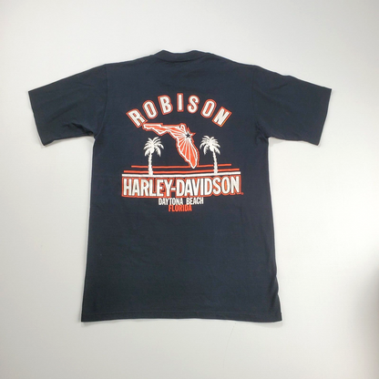 Harley Davidson Shirt 80s Eagle Robison Wings S