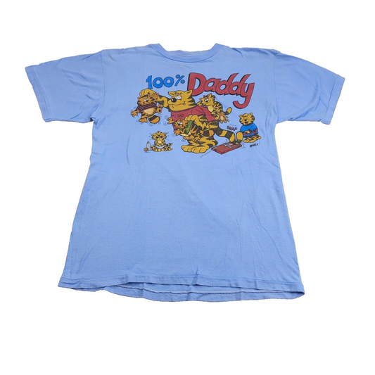 100% Daddy Dad Shirt Sun Blue L