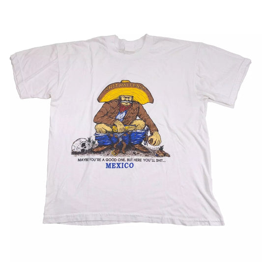 Shit Happens Mexico 80's Funny Shirt L