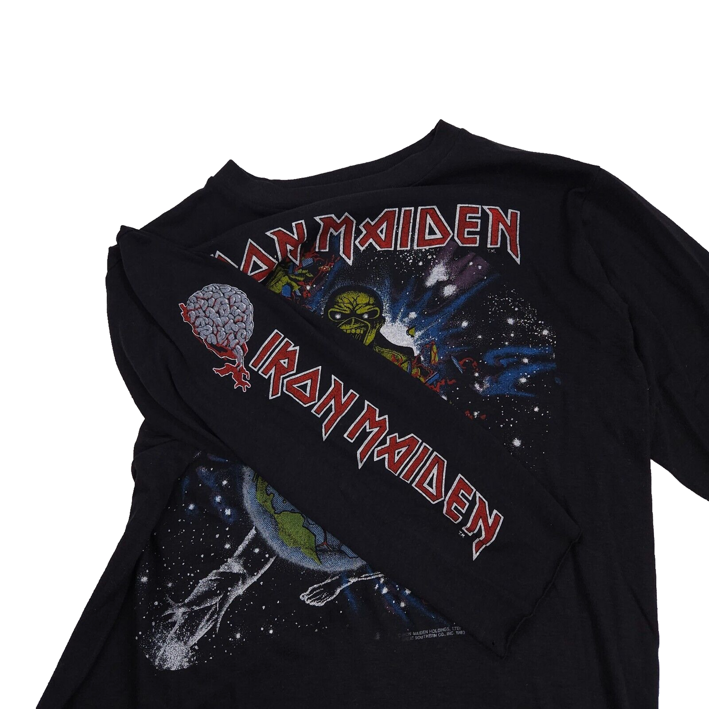 IRON MAIDEN Concert Shirt 83 Size M/L World Piece Tour