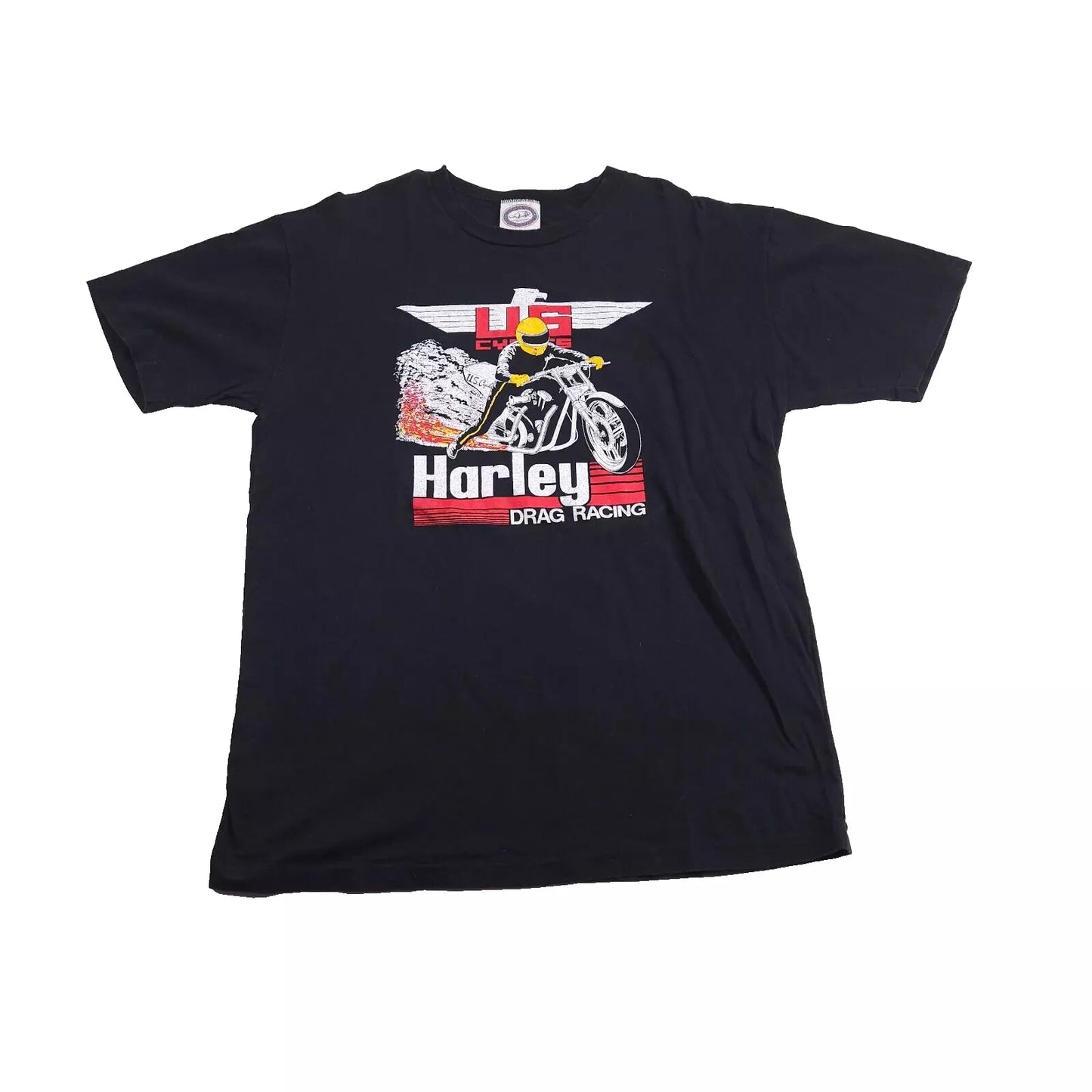 Harley Davidson Drag Racing 80s Shirt XL